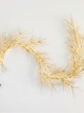 Pottery Barn Golden Lit Tinsel String Garland BNIB